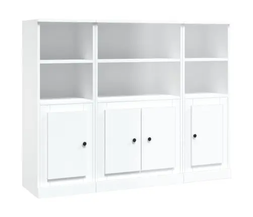 Augstie Skapji, 3 Gab., Inženierijas Koks, Balti Vidaxl