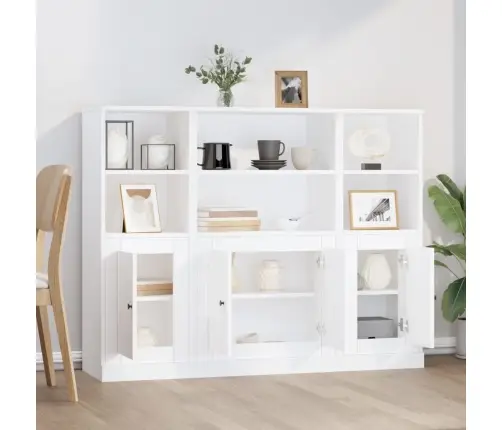 Augstie Skapji, 3 Gab., Inženierijas Koks, Balti Vidaxl