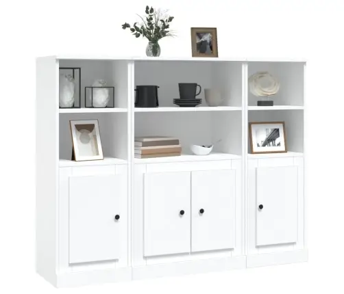 Augstie Skapji, 3 Gab., Inženierijas Koks, Balti Vidaxl