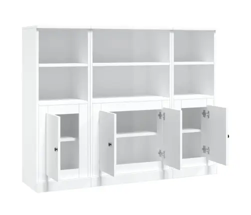 Augstie Skapji, 3 Gab., Spīdīgi Balti, Inženierijas Koks Vidaxl