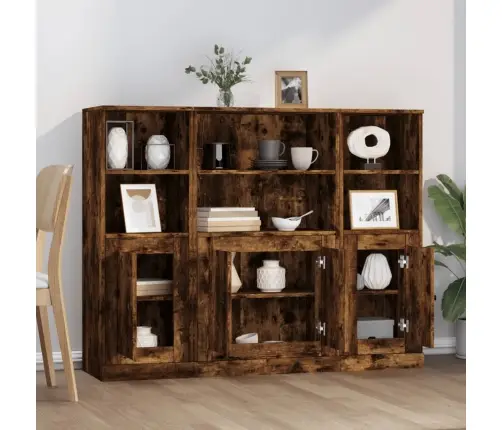 Kõrged Kapid 3 Tk, Suitsutatud Tamm, Tehispuit