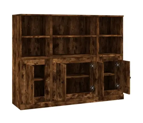 Kõrged Kapid 3 Tk, Suitsutatud Tamm, Tehispuit