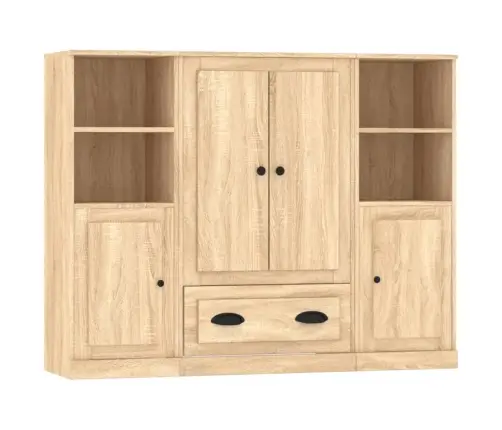 Augstie Skapji, 3 Gab., Ozolkoka Krāsā, Inženierijas Koks Vidaxl