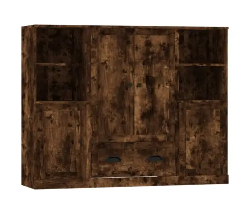 Augstie Skapji, 3 Gab., Ozolkoka Krāsā, Inženierijas Koks Vidaxl