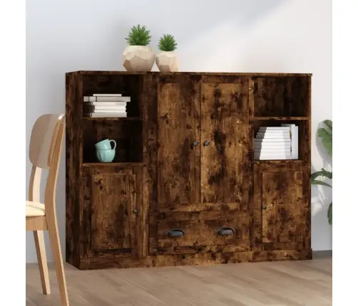 Augstie Skapji, 3 Gab., Ozolkoka Krāsā, Inženierijas Koks Vidaxl