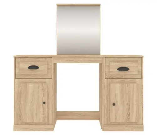 Peegliga Tualettlaud, Sonoma Tamm, 130X50X132,5 Cm