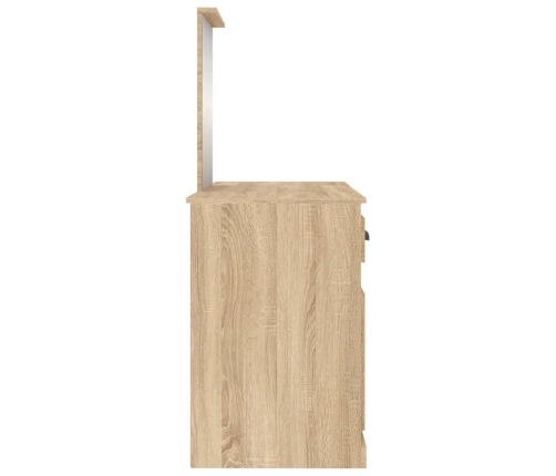 Galdiņš Ar Spoguli, Ozolkoka Krāsa, 130X50X132,5 Cm Vidaxl