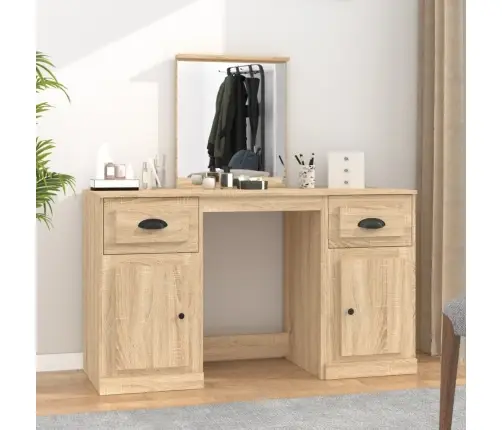 Peegliga Tualettlaud, Sonoma Tamm, 130X50X132,5 Cm