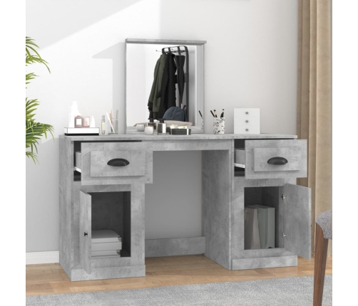 Peegliga Tualettlaud, Betoonhall, 130X50X132,5 Cm