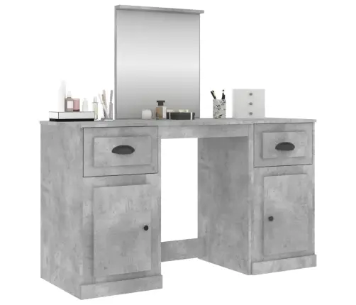 Kosmetinis Staliukas Su Veidrodžiu, Betono, 130X50X132,5Cm