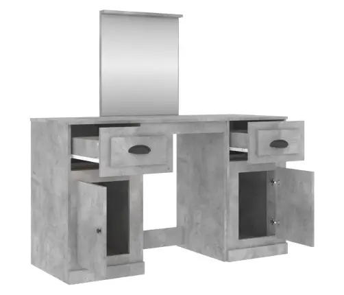 Kosmetinis Staliukas Su Veidrodžiu, Betono, 130X50X132,5Cm