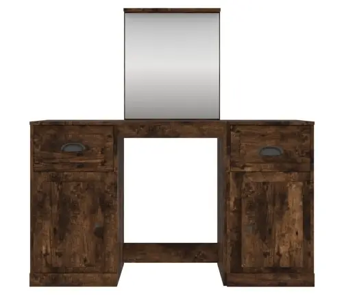 Kosmetinis Staliukas Su Veidrodžiu, Dūminis, 130X50X132,5Cm