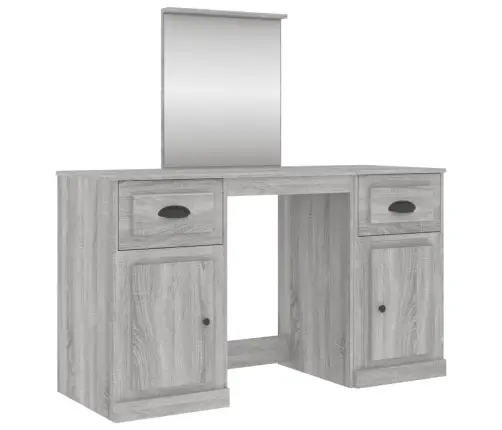 Kosmetinis Staliukas Su Veidrodžiu, Pilkas, 130X50X132,5Cm