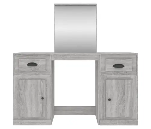 Kosmetinis Staliukas Su Veidrodžiu, Pilkas, 130X50X132,5Cm