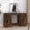 Spoguļgaldiņš Ar Led, Ozolkoka Krāsa, 130X50X132,5 Cm Vidaxl