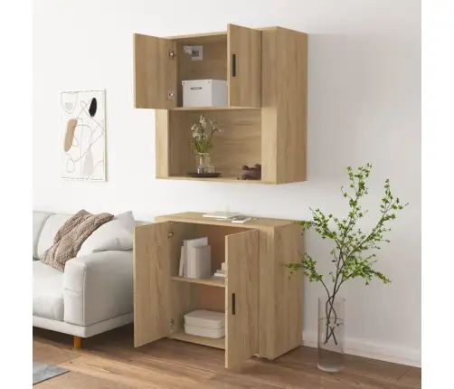 Augstais Skapītis, Ozolkoka Krāsa, Inženierijas Koks Vidaxl