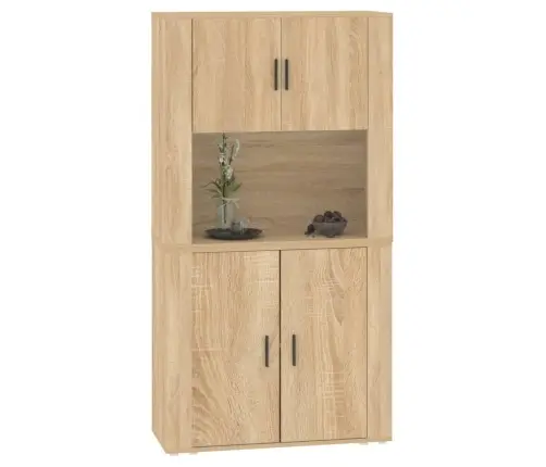 Augstais Skapītis, Ozolkoka Krāsa, Inženierijas Koks Vidaxl