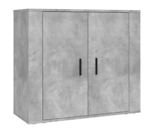 Augstais Skapītis, Betona Pelēks, Inženierijas Koks Vidaxl