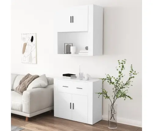 Augstais Skapītis, Balts, Inženierijas Koks Vidaxl