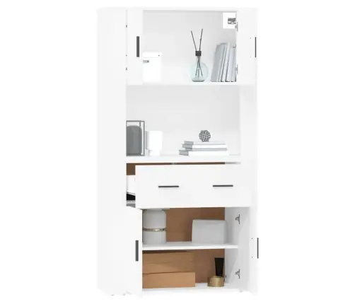 Augstais Skapītis, Balts, Inženierijas Koks Vidaxl