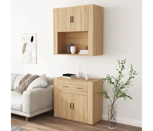 Augstais Skapītis, Ozolkoka Krāsa, Inženierijas Koks Vidaxl