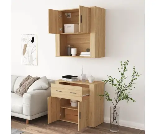 Augstais Skapītis, Ozolkoka Krāsa, Inženierijas Koks Vidaxl