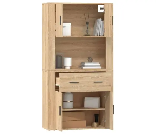 Augstais Skapītis, Ozolkoka Krāsa, Inženierijas Koks Vidaxl