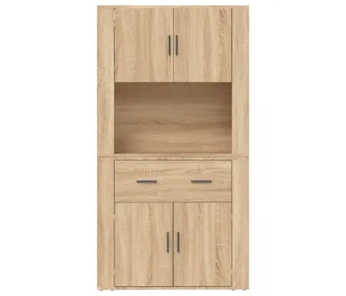 Augstais Skapītis, Ozolkoka Krāsa, Inženierijas Koks Vidaxl