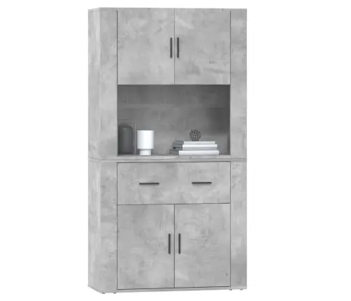 Komoda, Betono Pilkos Spalvos, Apdirbta Mediena