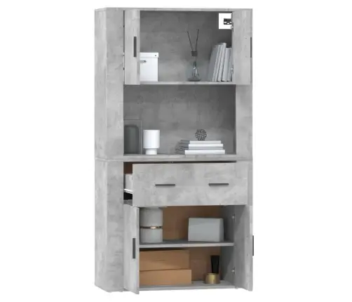 Komoda, Betono Pilkos Spalvos, Apdirbta Mediena