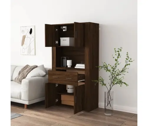 Augstais Skapītis, Ozolkoka Krāsa, Inženierijas Koks Vidaxl