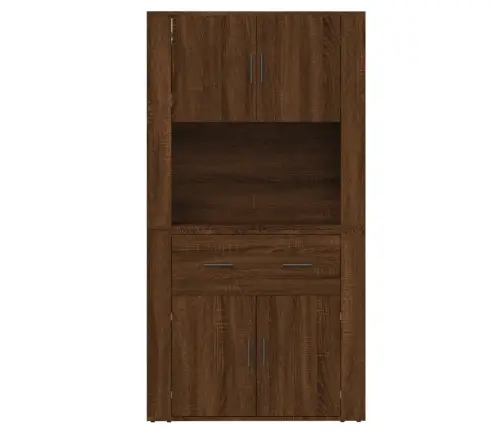 Augstais Skapītis, Ozolkoka Krāsa, Inženierijas Koks Vidaxl