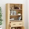 Augstais Skapītis, Ozolkoka Krāsa, Inženierijas Koks Vidaxl