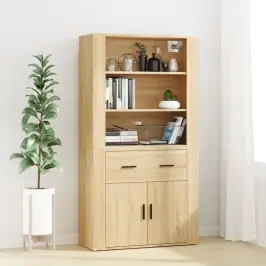 Augstais Skapītis, Ozolkoka Krāsa, Inženierijas Koks Vidaxl