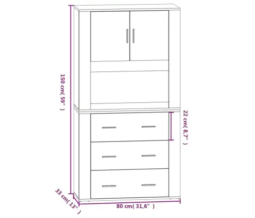 Kõrge Kapp, Must, Tehispuit