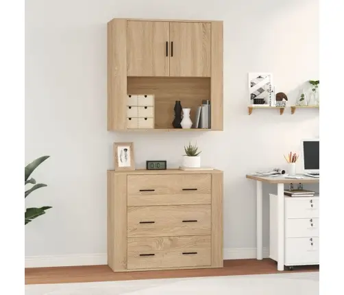 Augstais Skapītis, Ozolkoka Krāsa, Inženierijas Koks Vidaxl