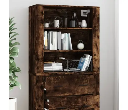 Komoda, Dūminio Ąžuolo Spalvos, Apdirbta Mediena