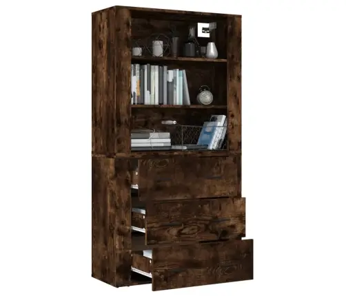 Komoda, Dūminio Ąžuolo Spalvos, Apdirbta Mediena