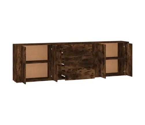 Kumodes, 3 Gab., Ozolkoka Krāsa, Inženierijas Koks Vidaxl