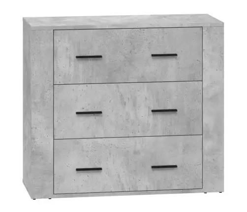 Šoninės Spintelės, 2Vnt., Betono Pilkos, Apdirbta Mediena