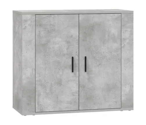 Kumodes, 3 Gab., Betona Pelēkas, Inženierijas Koks Vidaxl