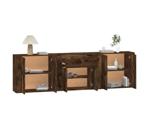 Kumodes, 3 Gab., Ozolkoka Krāsa, Inženierijas Koks Vidaxl Kumodes, 3 Gab., Ozolkoka Krāsa, Inženierijas Koks Vidaxl