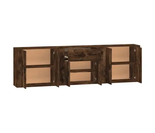 Kumodes, 3 Gab., Ozolkoka Krāsa, Inženierijas Koks Vidaxl Kumodes, 3 Gab., Ozolkoka Krāsa, Inženierijas Koks Vidaxl