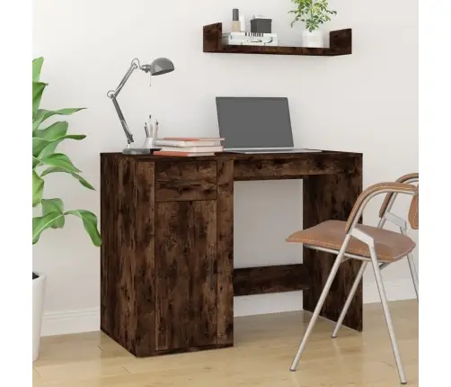 Rakstāmgalds Ar Skapīti, Ozolkoka Krāsa, Inženierijas Koks Vidaxl