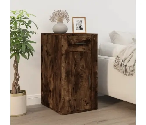 Rakstāmgalds Ar Skapīti, Ozolkoka Krāsa, Inženierijas Koks Vidaxl