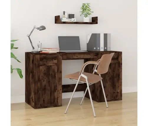 Rakstāmgalds Ar Skapīti, Ozolkoka Krāsa, Inženierijas Koks Vidaxl