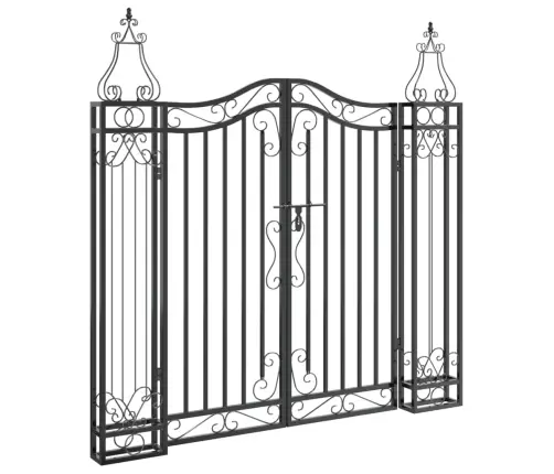 Aiavärav, Must, 121 X 8 X 120 cm Sepistatud Raud