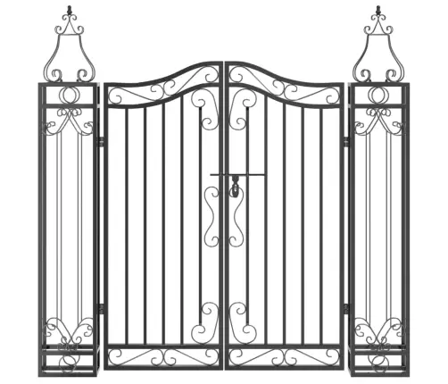 Aiavärav, Must, 121 X 8 X 120 cm Sepistatud Raud