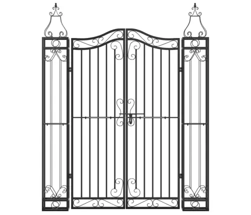 Aiavärav, Must, 121 X 8 X 150 cm Sepistatud Raud