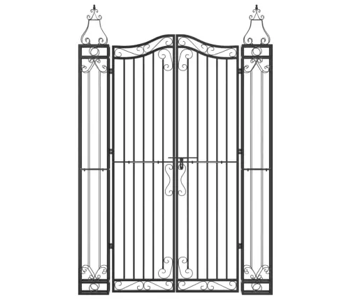 Aiavärav, Must, 121 X 8 X 180 cm Sepistatud Raud